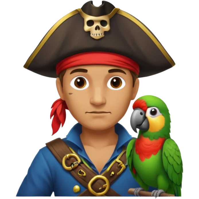 pirate and parrot emoji