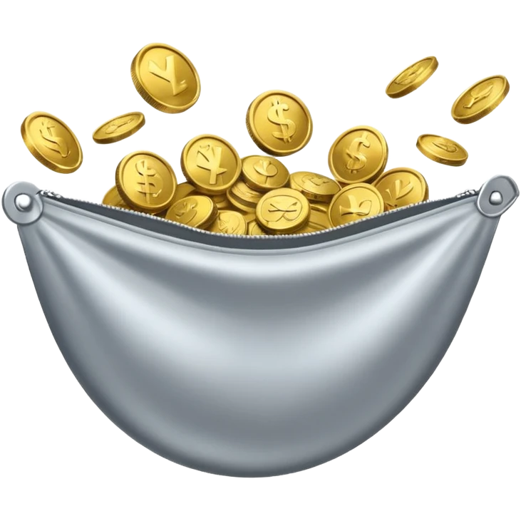 empty pockets with coins flying oht emoji