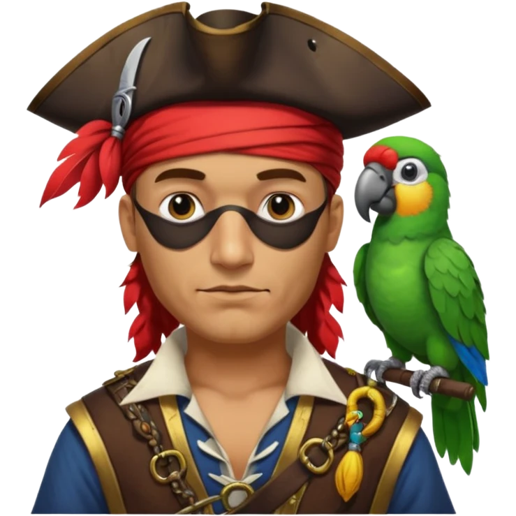 pirate and parrot emoji