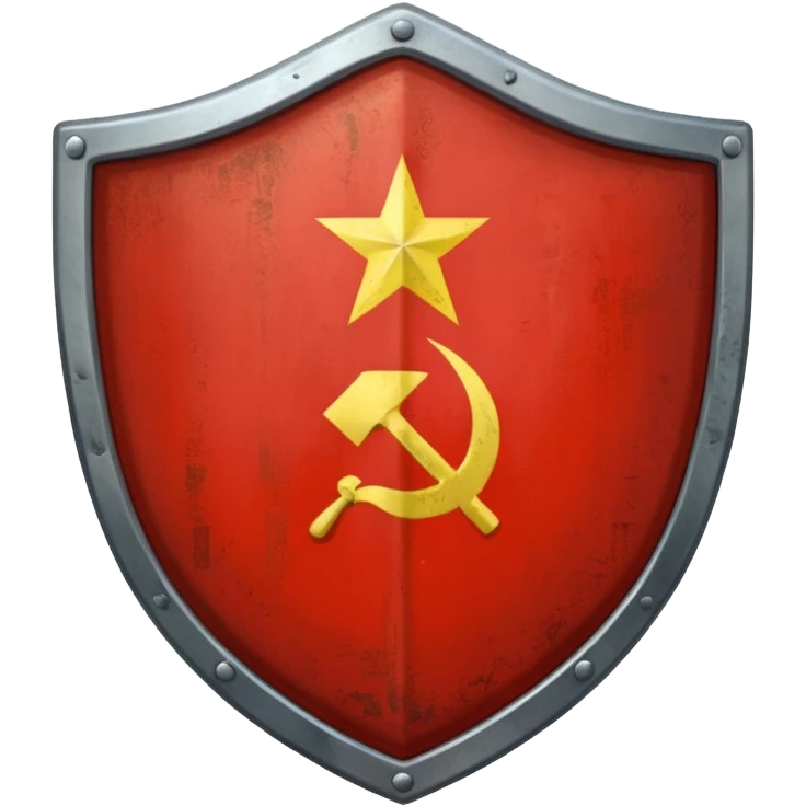 generate a very realistic shield with the USSR flag emoji