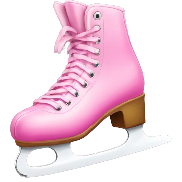 Pink ice skate emoji