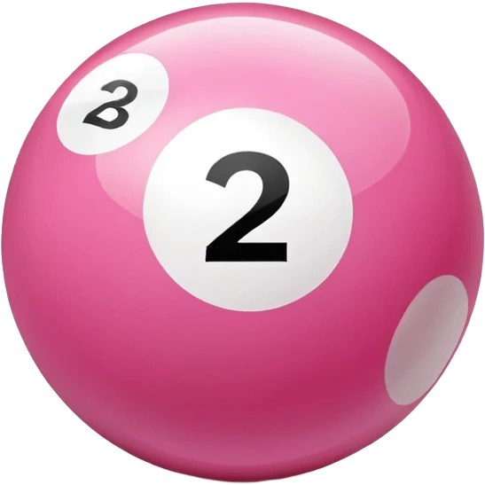 pink billiard ball with the number 23 inside a white circle emoji