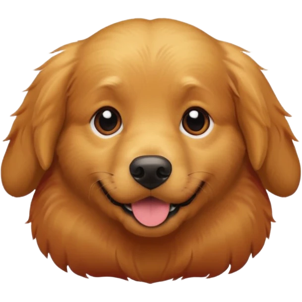 Golden retriever with dark red fur emoji