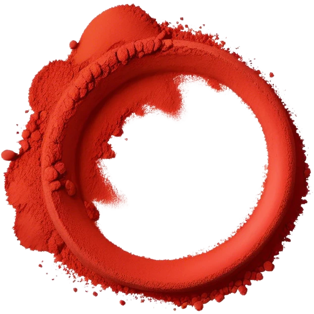 Red powdered pigments emoji