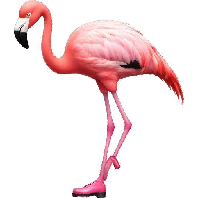 flamingo with tap shoes  emoji