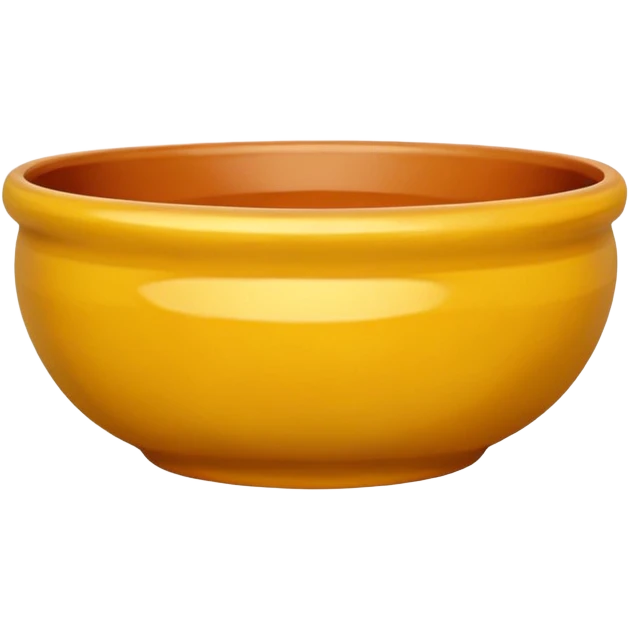 Clay Pottery Bowl yellow  emoji