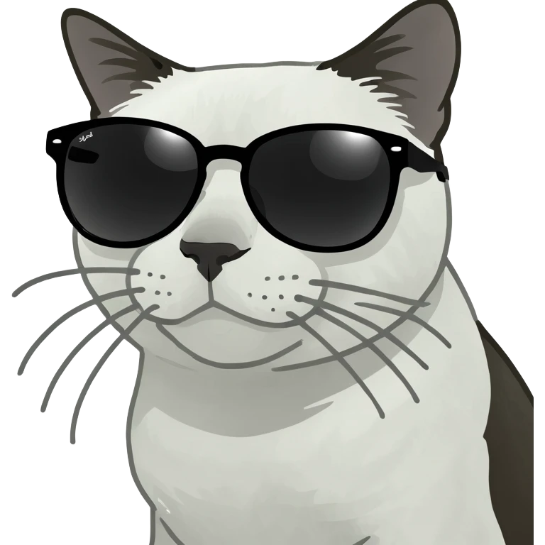 Cat with sunglasses emoji