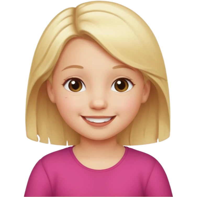  girl blond hair todler emojj emoji
