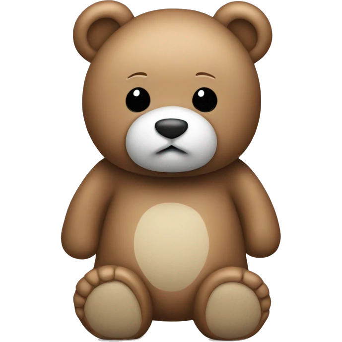 Teddy bear with no face emoji