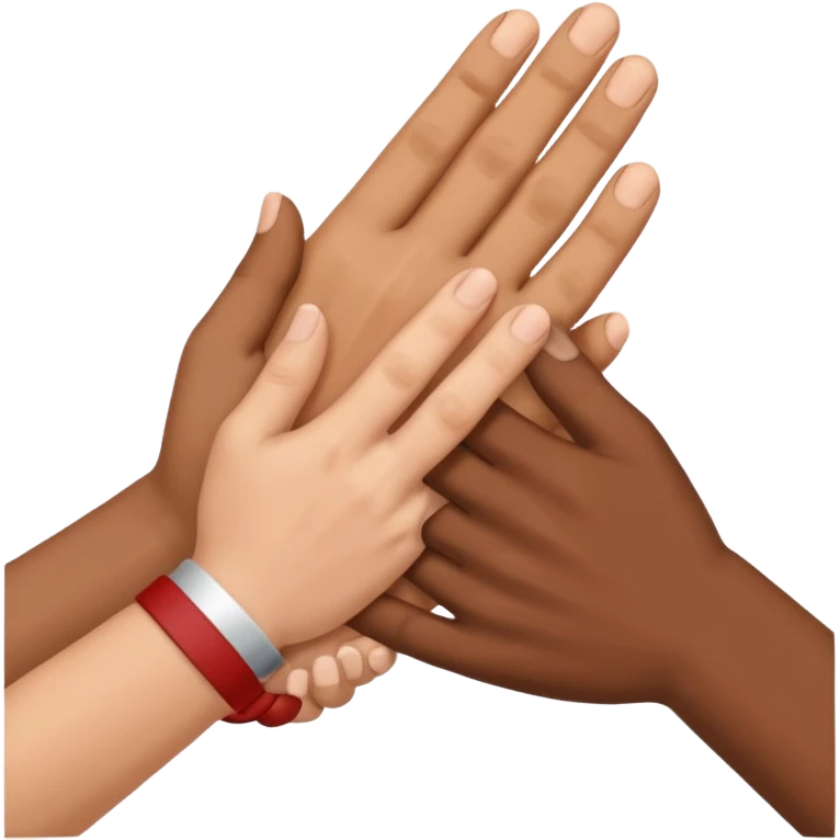 trio hand shake emoji