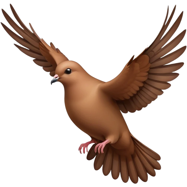 Brown Dove flying  emoji