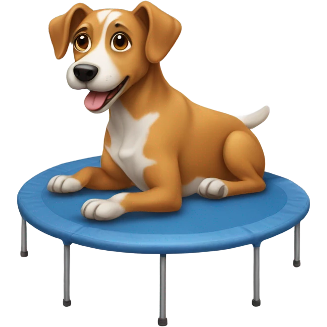 Dog on a trampoline  emoji