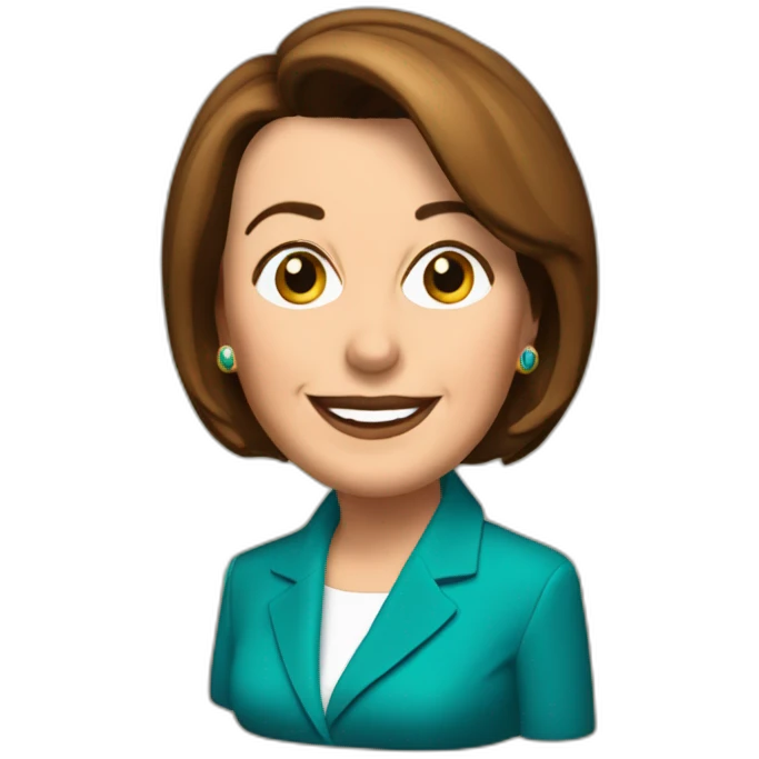 Nancy Pelosi with stock graph in background emoji
