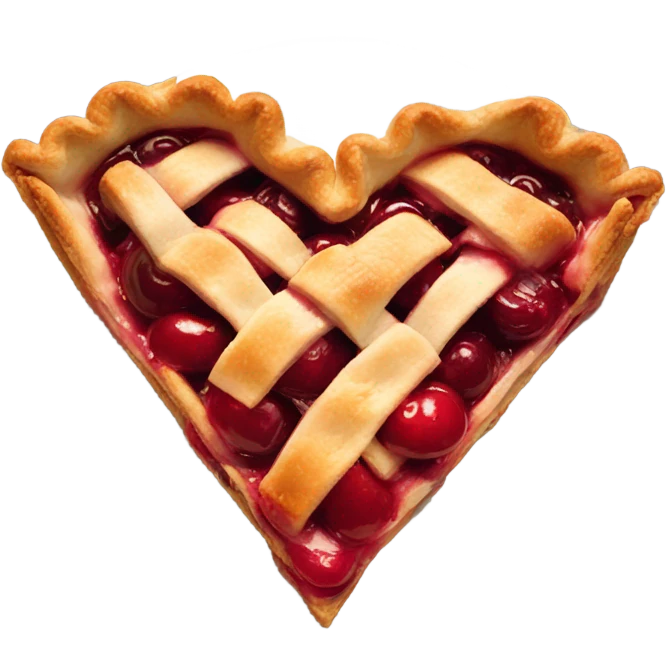 Heart-shaped cherry pie  emoji