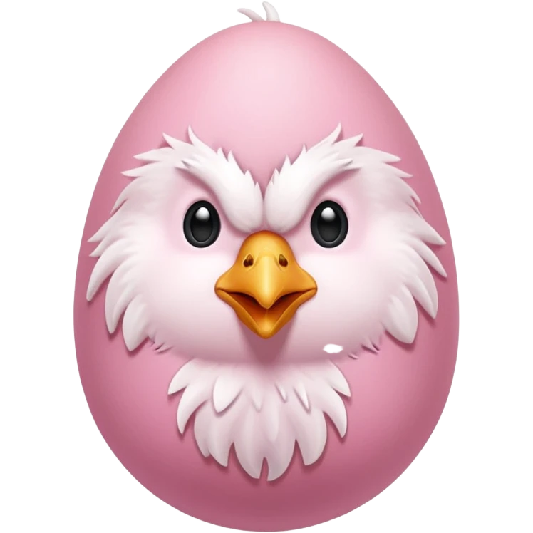 pink egg crack with pink  chicken emoji