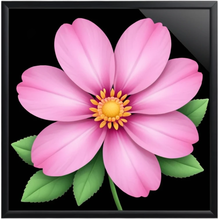 pink girly framed flower picture emoji