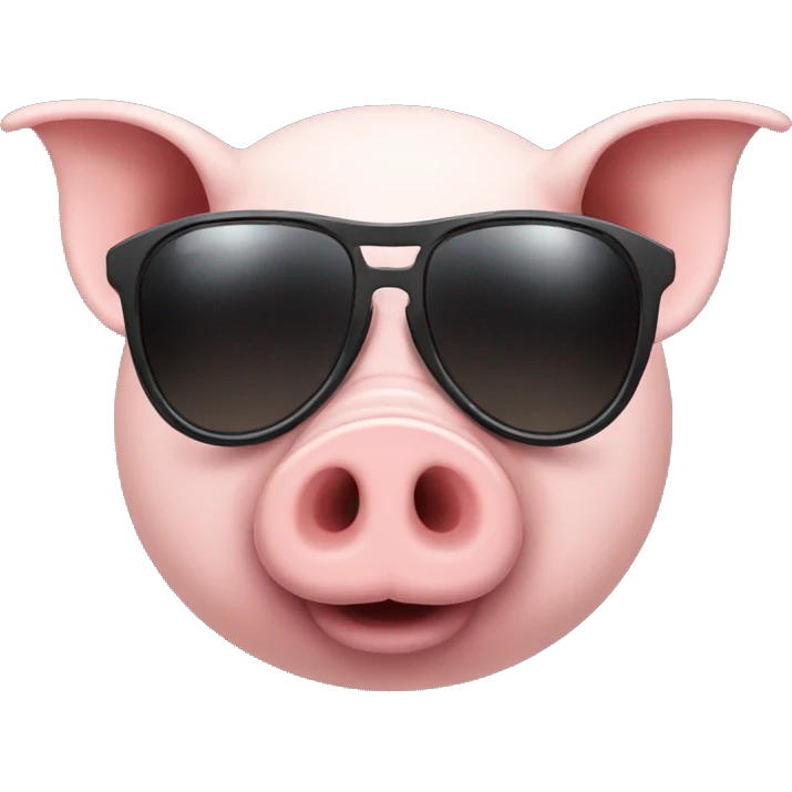 Pig with sunglasses emoji