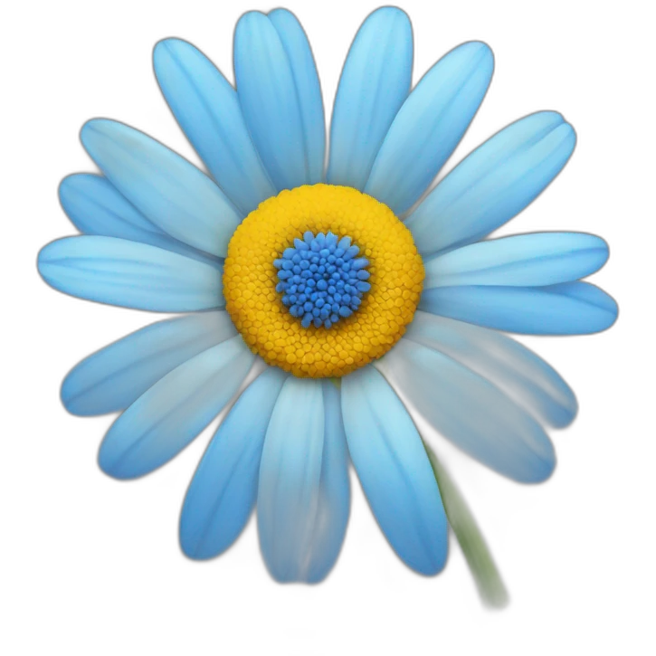 blue daisy flower emoji