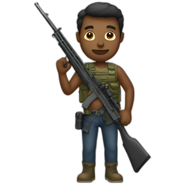Man with rifle emoji