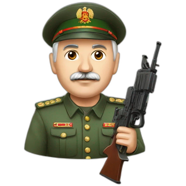 Lukashenko and weapon emoji