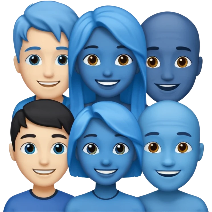 Blue skinned people emoji