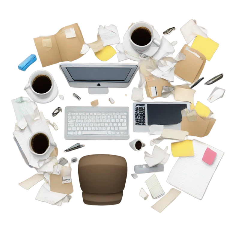 dirty desktop all mess around emoji