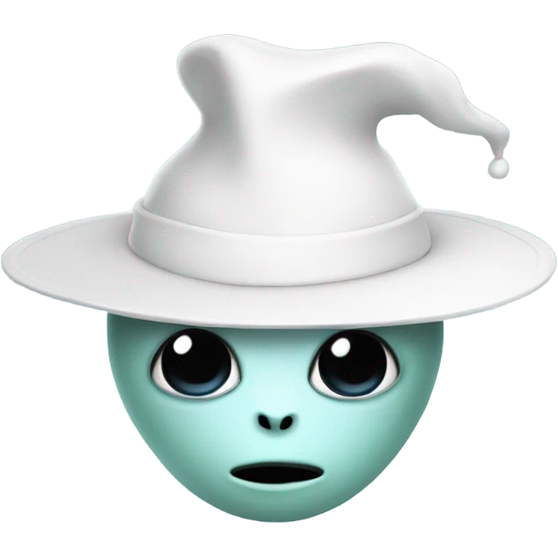 alien with white hat emoji