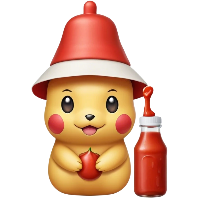 Pokémon con gorra de Ash ketchup  emoji
