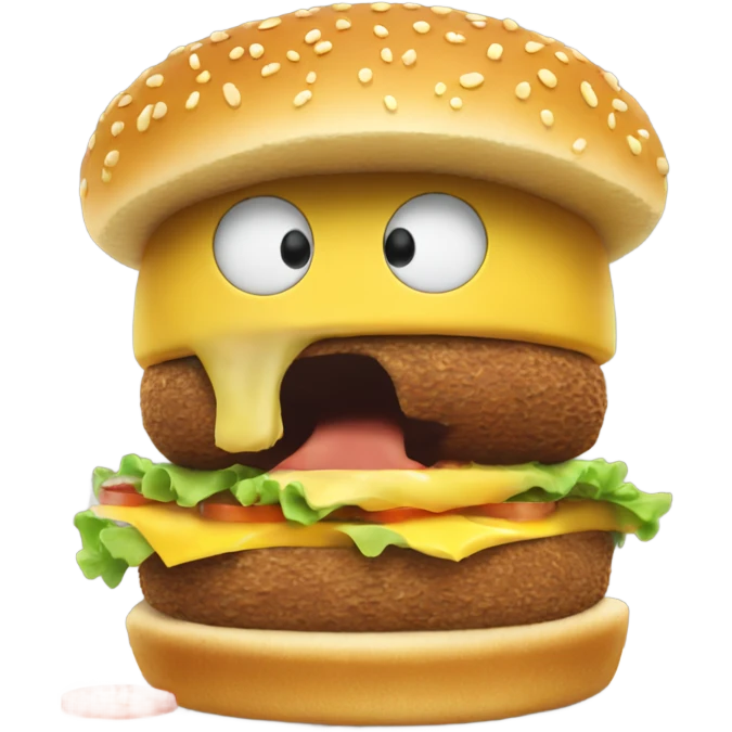 sponge eating a burger emoji