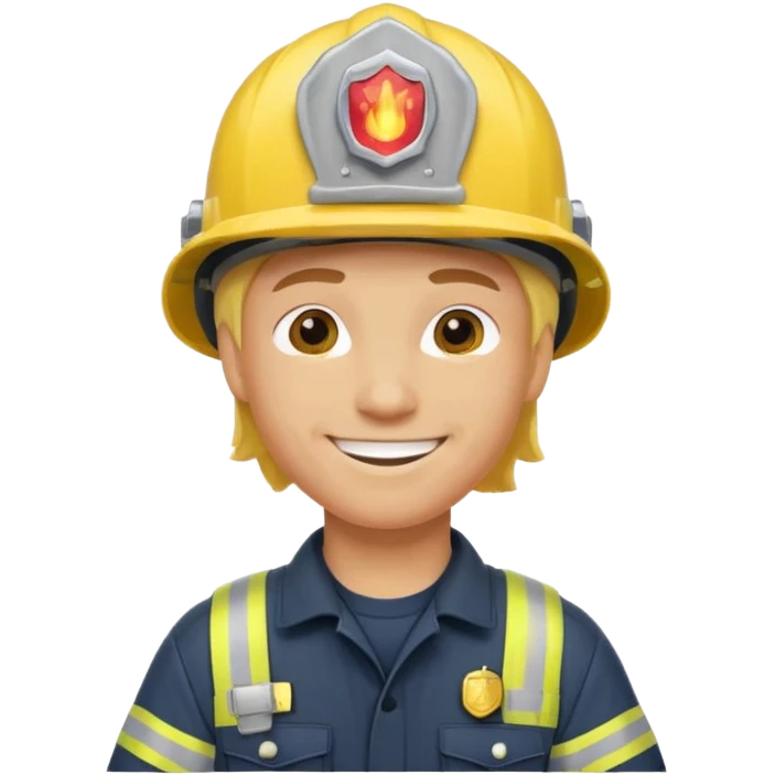 fireman with yellow hair emoji
