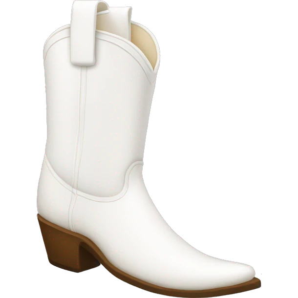 White cowboy boots emoji