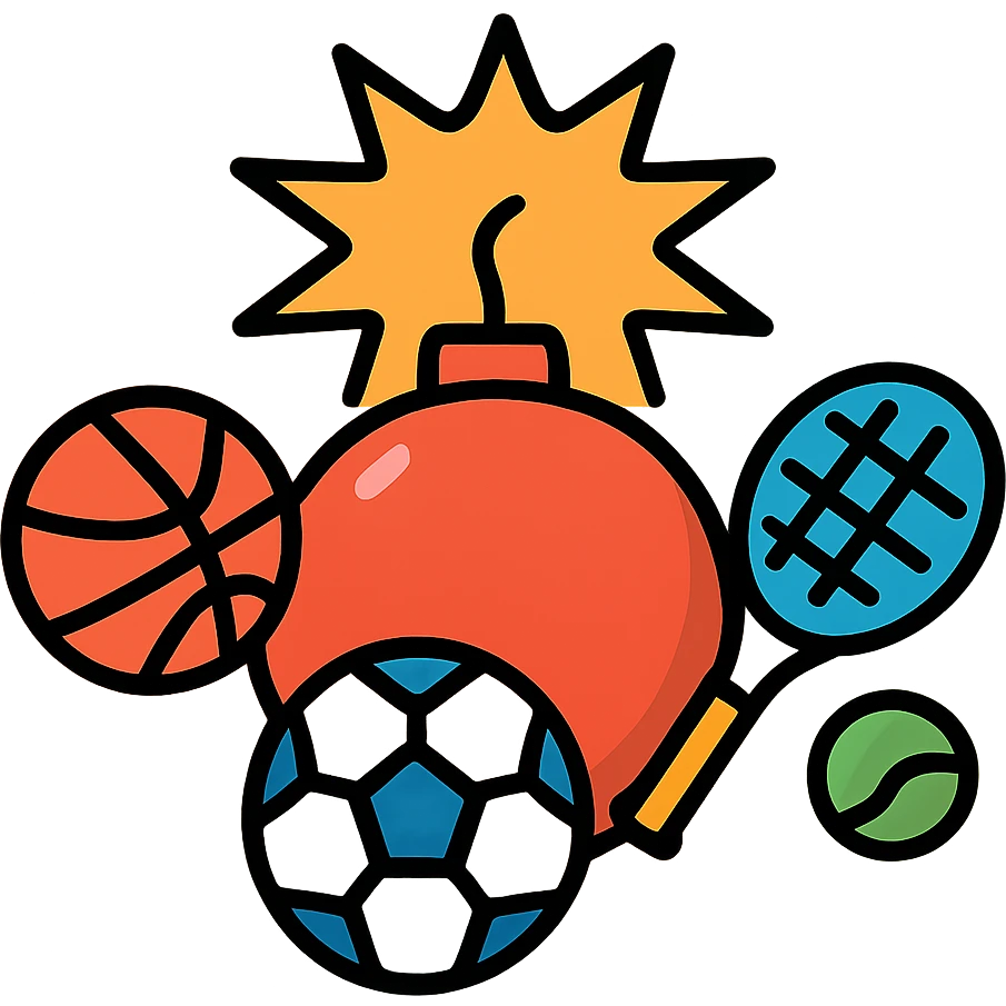 Sports popularity explosion with diverse athletic activities emoji