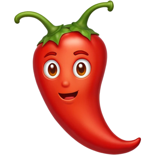 Sweating chili pepper emoji