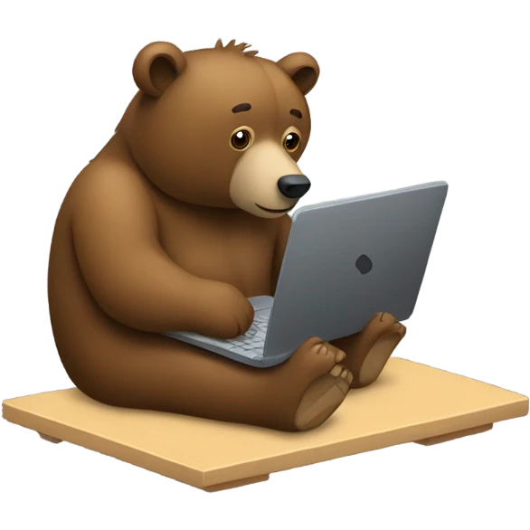 bear with laptop emoji