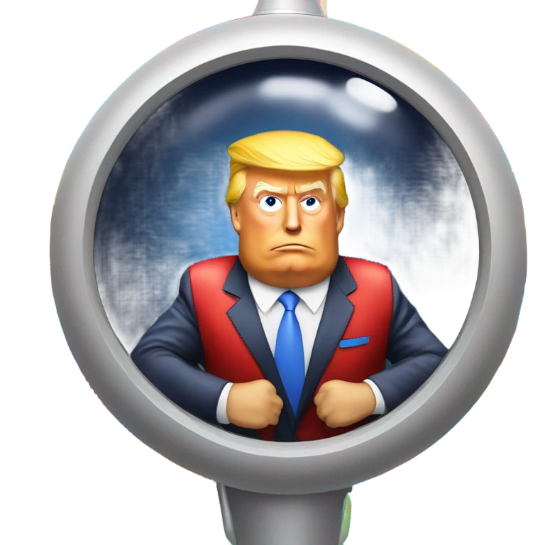 Donald trump riding a rocket like a horse  emoji