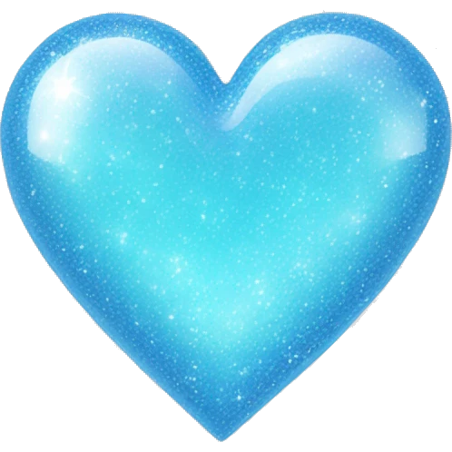 Sparkling pastel blue heart emoji