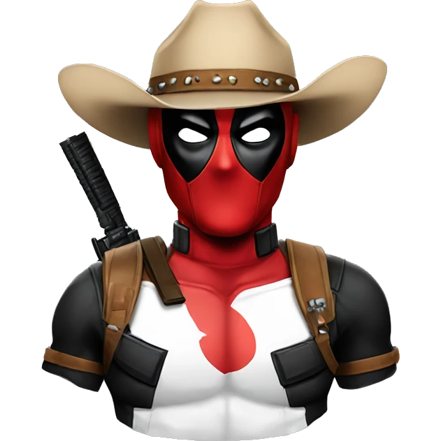 deadpool with cowboy hat emoji