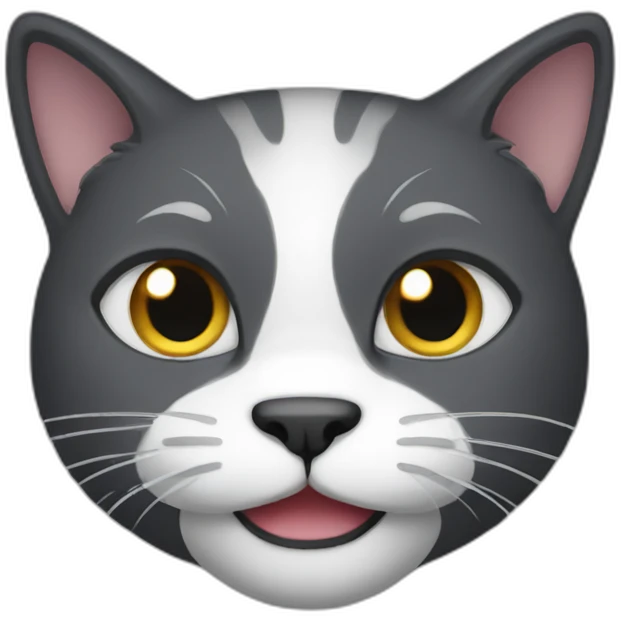Dark Gray cat emoji