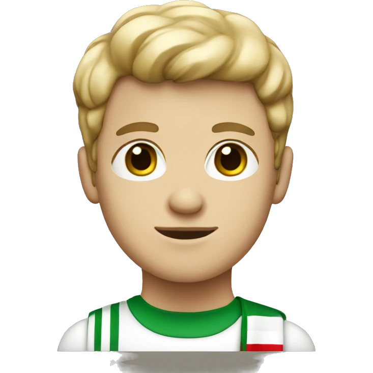 White boy with Italian flag emoji
