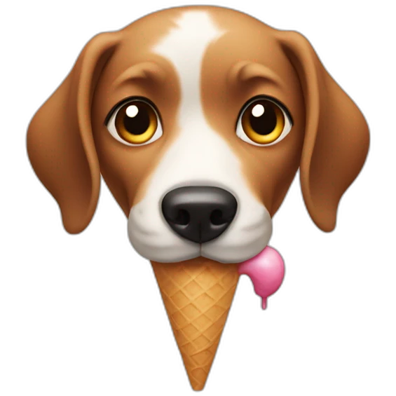 dog eating ice cream  emoji