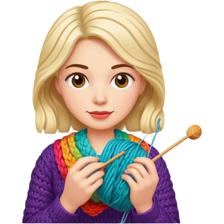women who knit emoji