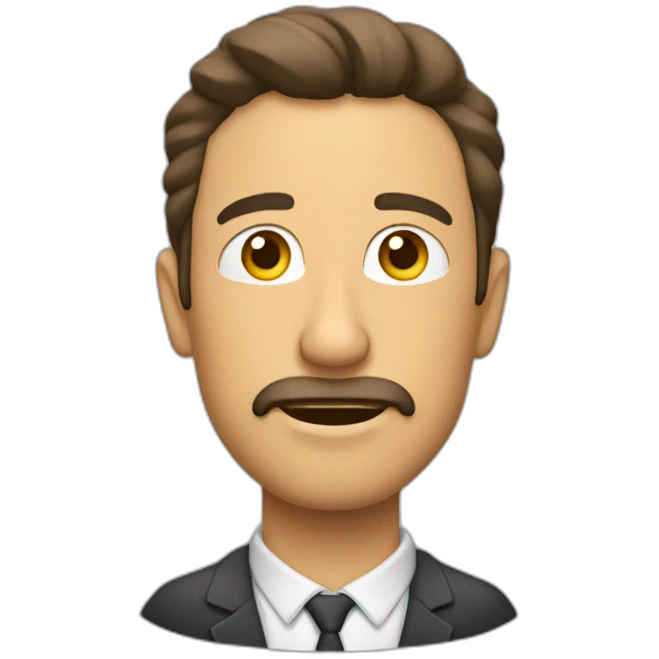 hombre señalando al frente como diciendo "tu· emoji