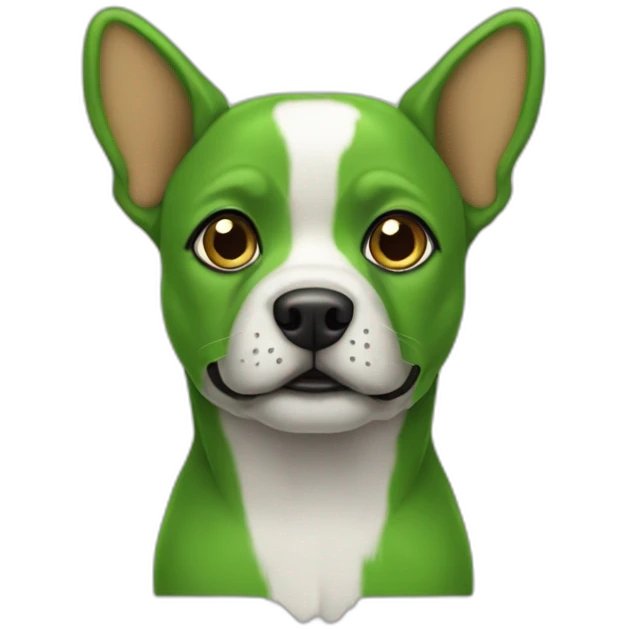 Perro verde emoji