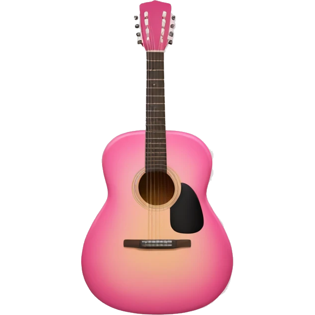 Pink acoustic guitar  emoji