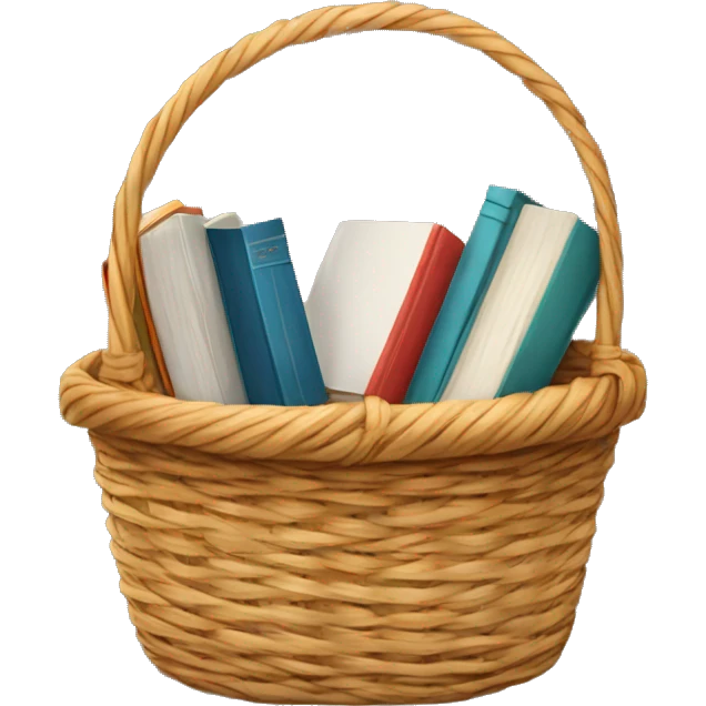 basket with books inside  emoji