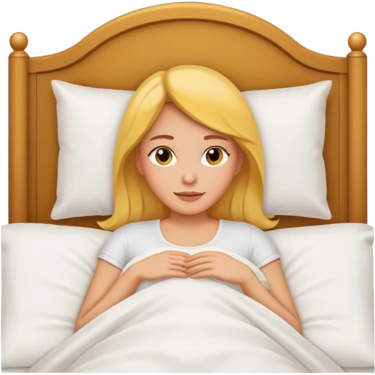yellow woman lying in bed emoji