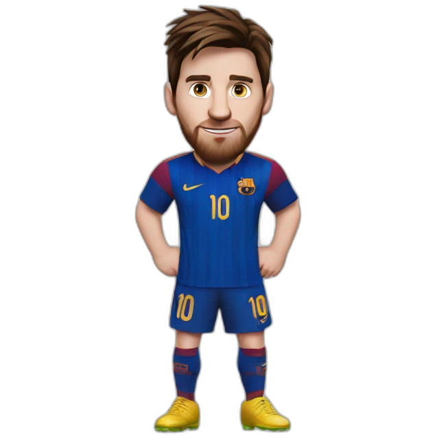 Messi with bull horns emoji