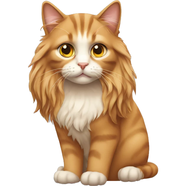 cat long hair emoji