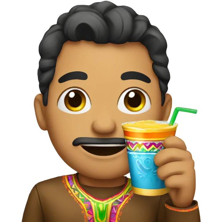 mexican with drink  emoji