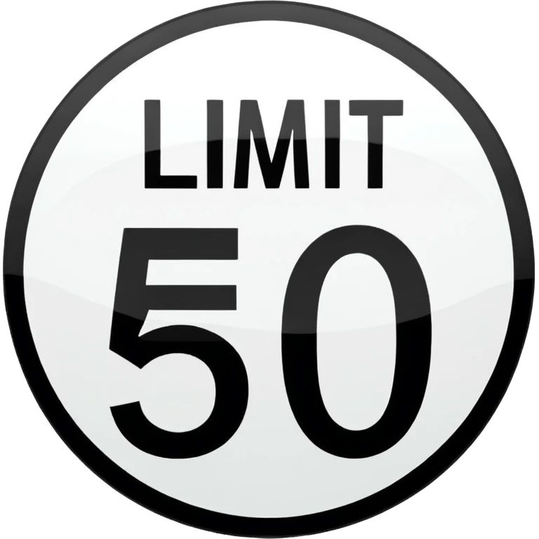 50 speed limit emoji
